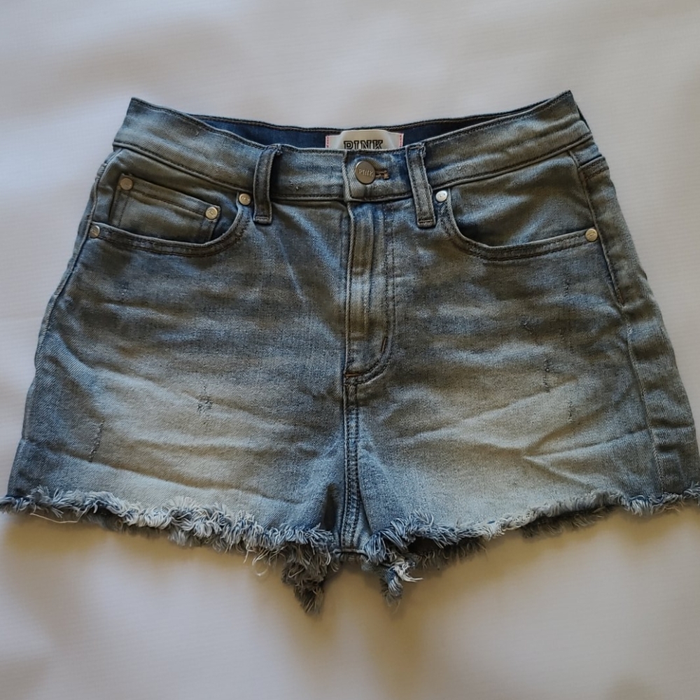 Pink denim short size 6